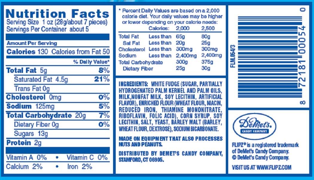Flipz White Fudge Pretzels, 5oz (Pack of 1)