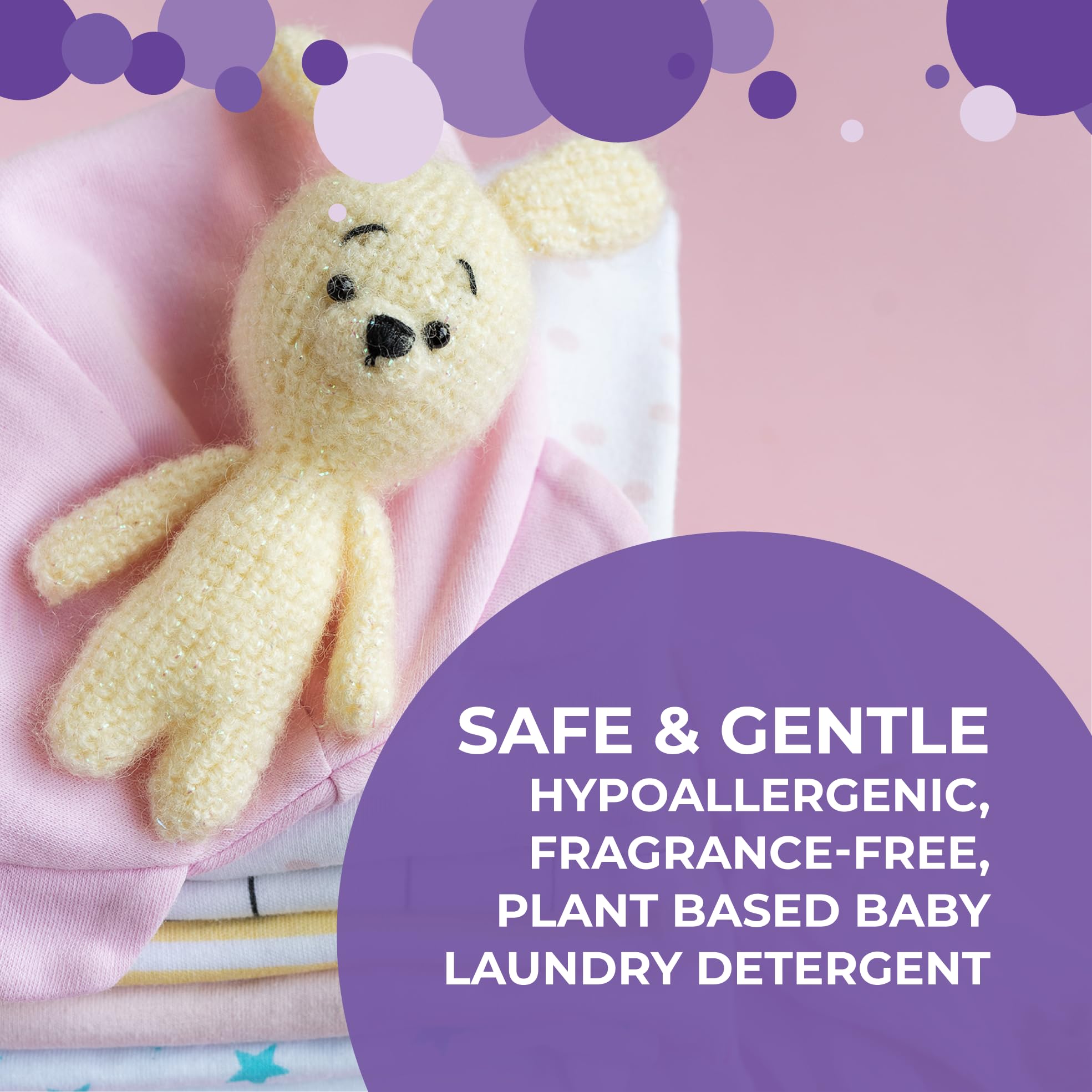 Clean Roots Baby Laundry Detergent, EcoGarantie Certified 100% Organic & Natural, Scent-Free & Hypoallergenic, Dermatologically Tested & Approved - 55