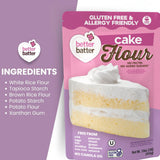 Better Batter Gluten-Free Cake Flour 1LB - Certified GF, Top 9 Allergen-Free, Vegan & Kosher Baking Mix - Premium Blend for Cakes, Quick Breads, Pancakes & Waffles - Smooth Texture, Rich Flavor, Safe for All Diets