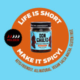 Don Chilio Smoky Salsa Macha Chili Oil, 5 oz., 2 Pack - Guajillo & Chipotle - Delicious Mexican Chili Oil in 100% Olive Oil, Keto-Friendly