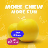 Gumballs for Gumball Machine Refill - 1 Inch Bubble Gum 1.7 LB - Banana Bubble Gum Yellow Gum Balls - Chewing Gum for Kids - 2 Packs