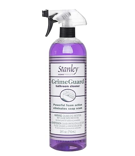 STANLEY HOME PRODUCTS GrimeGuard Bathroom Cleaner - Bleach Free & Non Abrasive Eco Shower & Kitchen Tiles - Cleans Grime (Bottle with Sprayer)