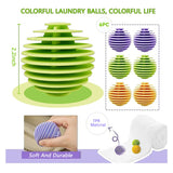Reusable Dryer Balls Anti Static, 6 PCS Laundry Agitator Balls for Laundry, Non-Toxic Washing Balls Tangle Free for Washer, Softens Fabrics, Prevents