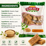 Sesame Crunch Candy, Individually Wrapped Sesame Bars, Sweet Sesame Snack, Crunchy & Delicious Treat, 16 oz (454g)