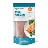 Amazon Fresh Brand, Wild Caught Pink Salmon Skinless Fillet Portions, Frozen, Sustainably Sourced, Phosphate Free, 1 Lb