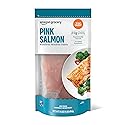Amazon Fresh Brand, Wild Caught Pink Salmon Skinless Fillet Portions, Frozen, Sustainably Sourced, Phosphate Free, 1 Lb