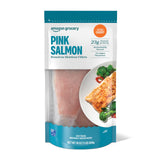 Amazon Fresh Brand, Wild Caught Pink Salmon Skinless Fillet Portions, Frozen, Sustainably Sourced, Phosphate Free, 1 Lb