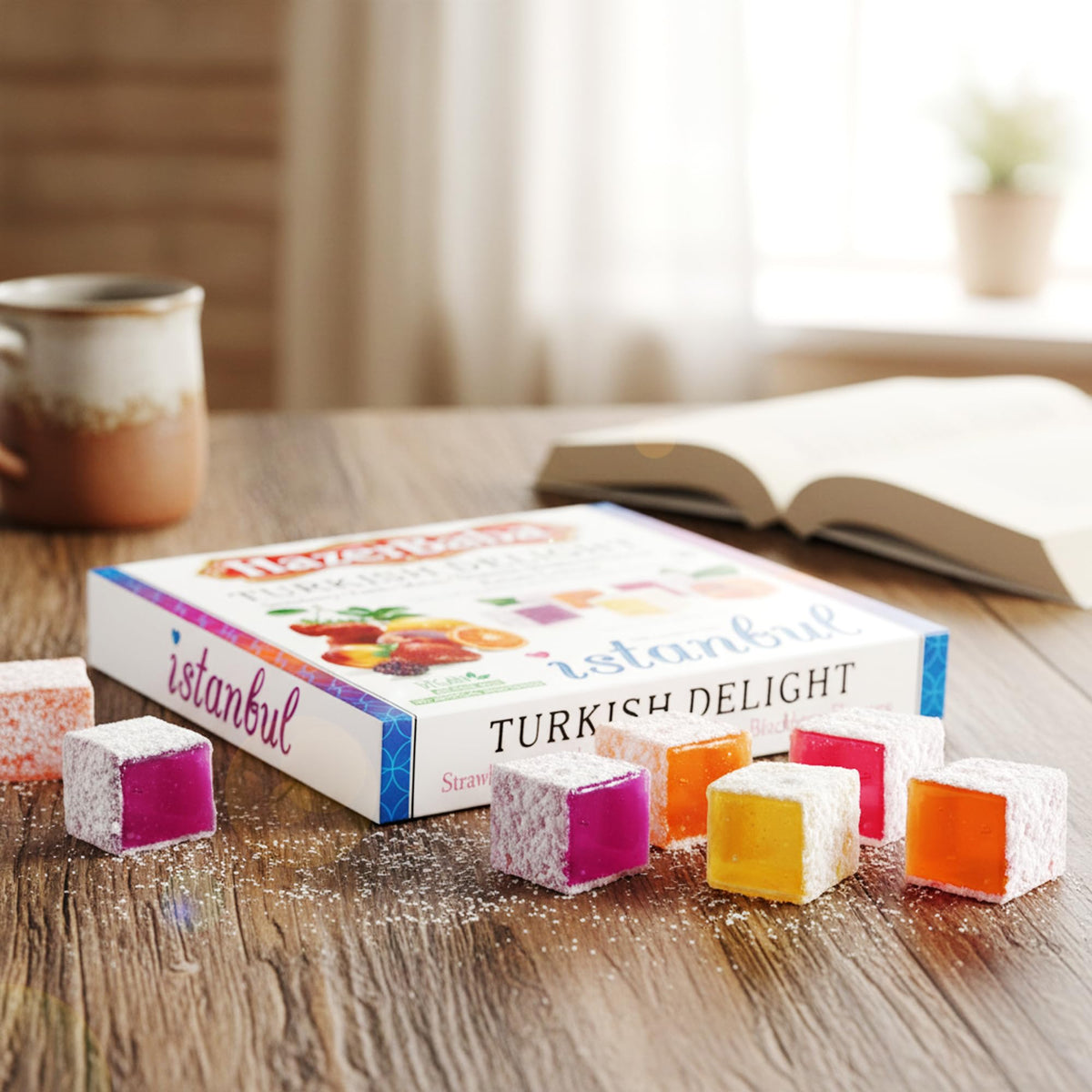 HazerBaba Assorted Turkish Delight Candy, 8.8 Oz (Pack of 1), Lokum