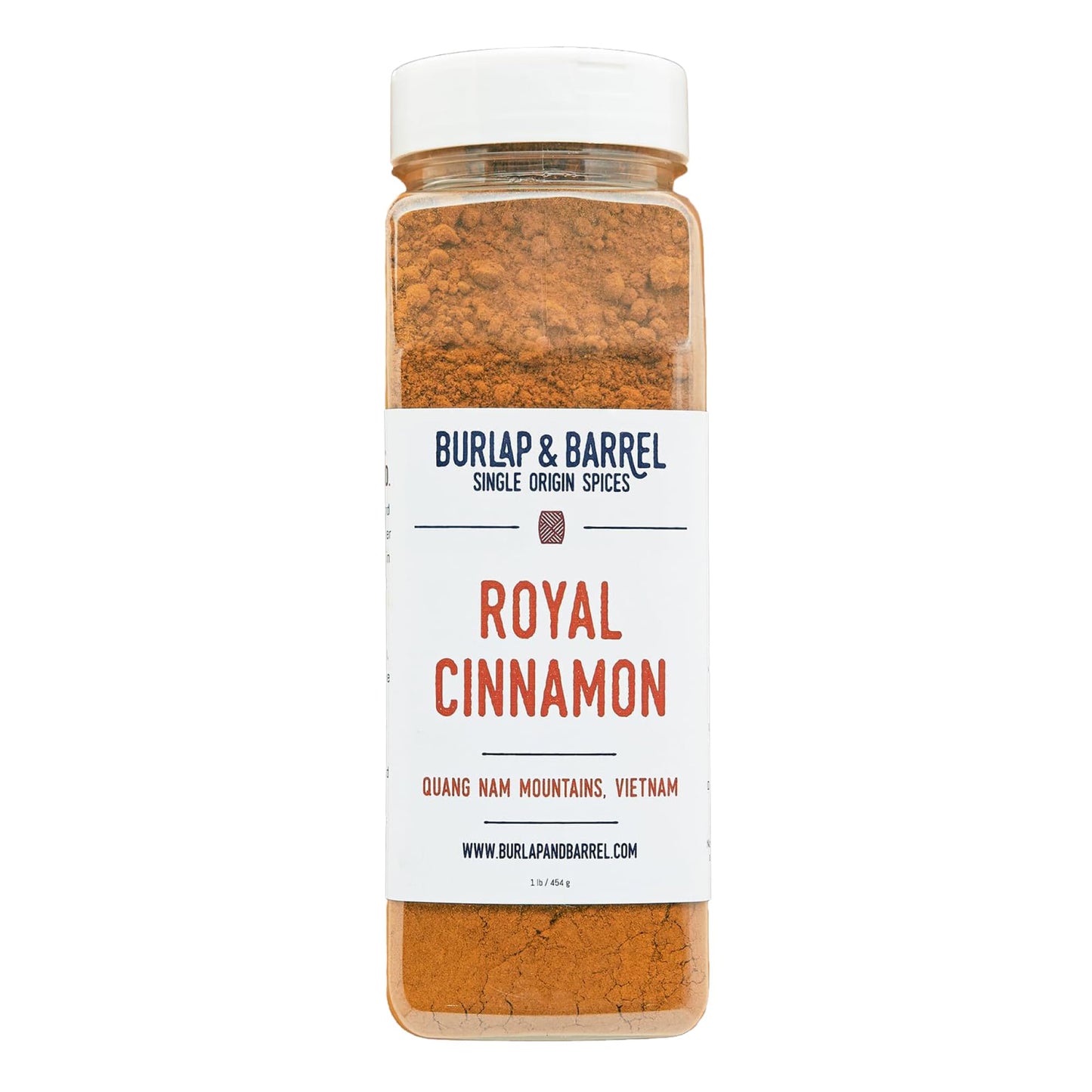 Burlap & Barrel Royal Cinnamon - Intense Sweetness & Spiciness of Vietnamese Cinnamon Powder & Spice - As seen on Shark Tank - 16oz Container