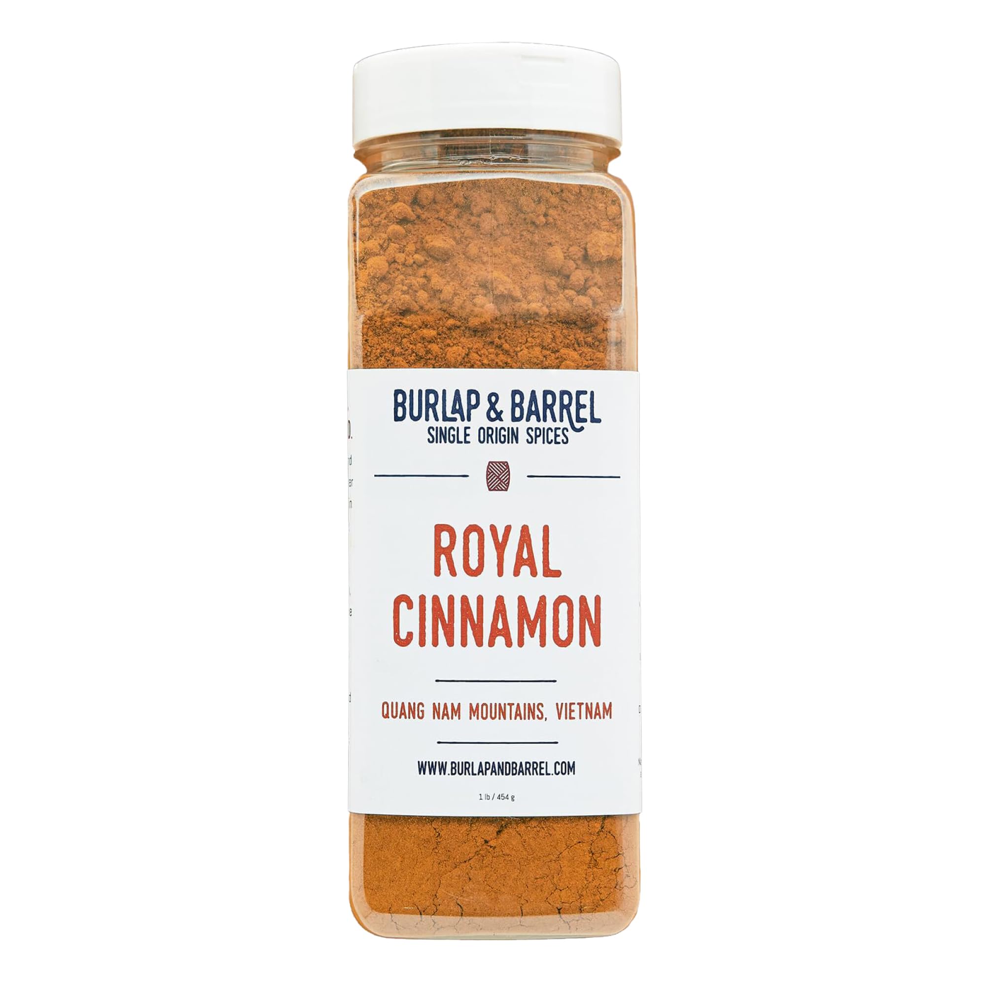 Burlap & Barrel Royal Cinnamon - Intense Sweetness & Spiciness of Vietnamese Cinnamon Powder & Spice - As seen on Shark Tank - 16oz Container