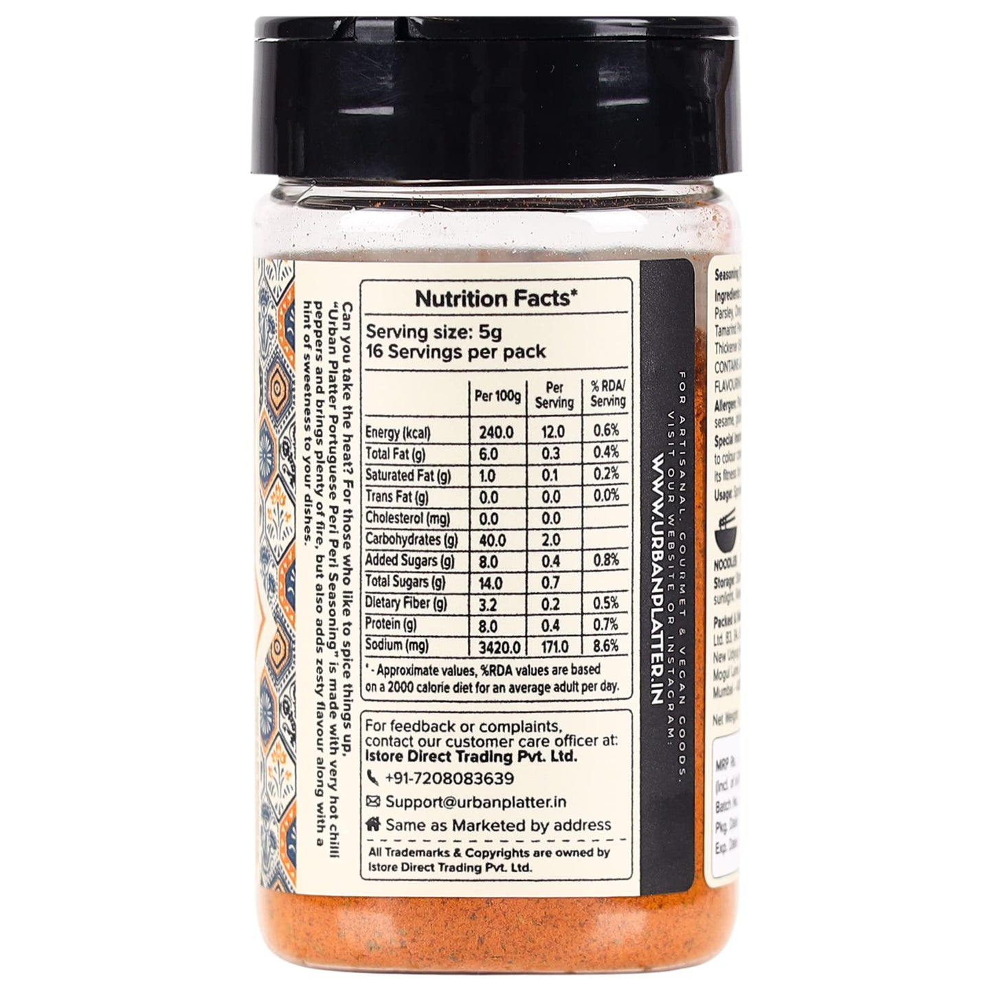 Urban Platter Portuguese Peri Peri Seasoning Mix, 80g