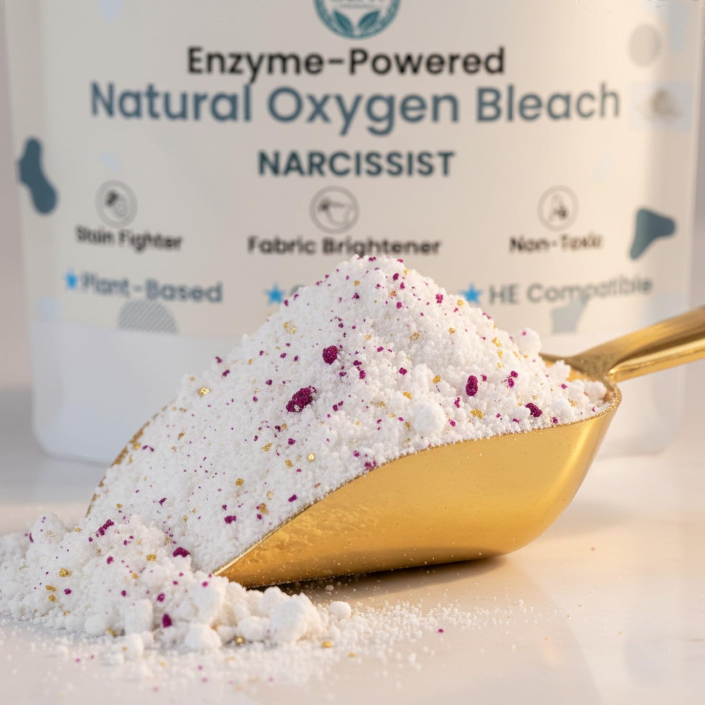 GLAT Group Enzyme-Powered Natural Oxygen Bleach (Powder) - Narcissist | Chlorine-Free Stain Remover & Laundry Whitener | Safe for Colors, Septic, Baby