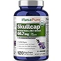 NusaPure Organic Skullcap Root Capsules, 66.66 mg, 120 Veg Capsules (Non-GMO, USDA, Vegan)