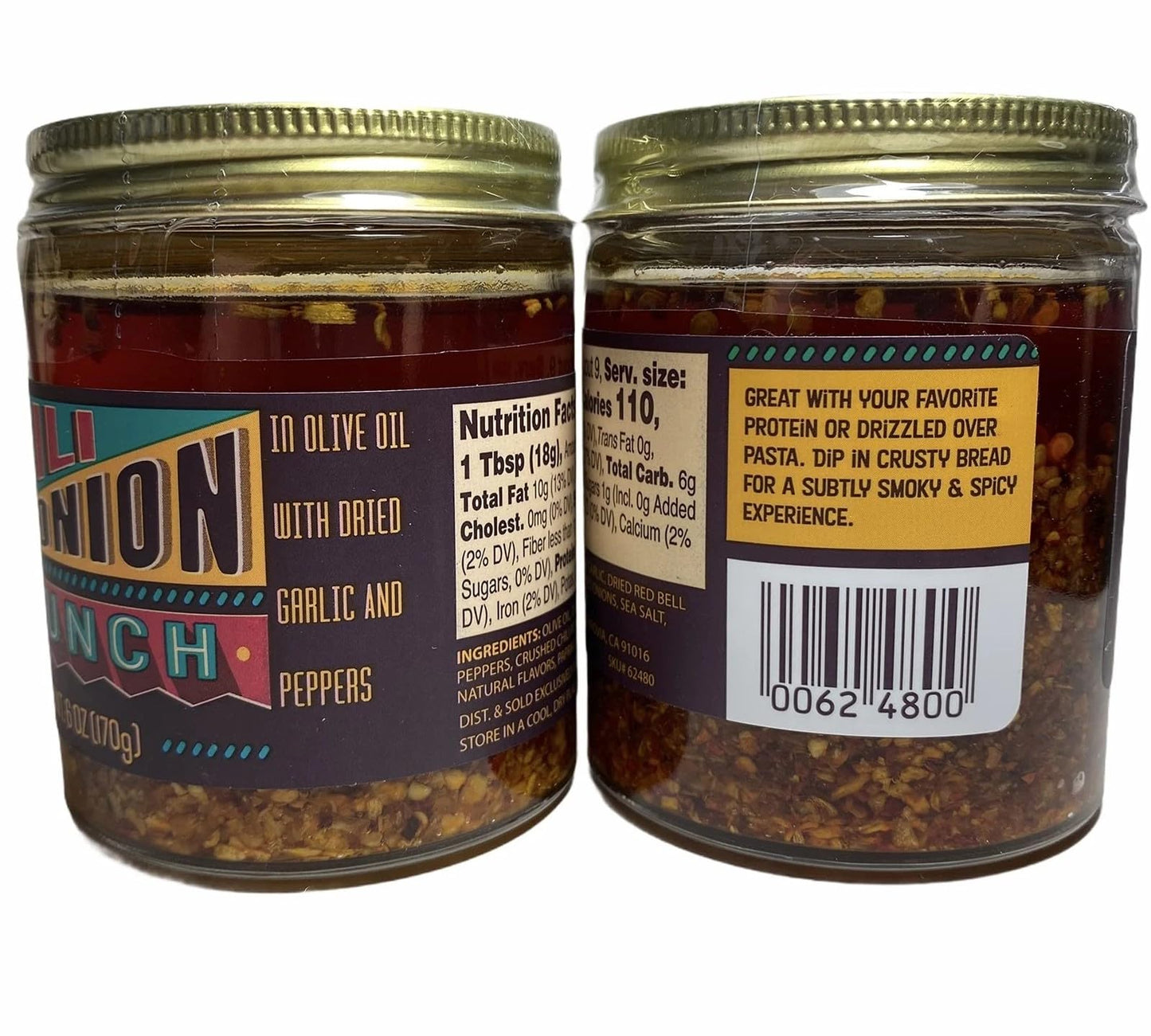 Trader Joe's Chili Onion Crunch, 6 oz (Pack of 2)