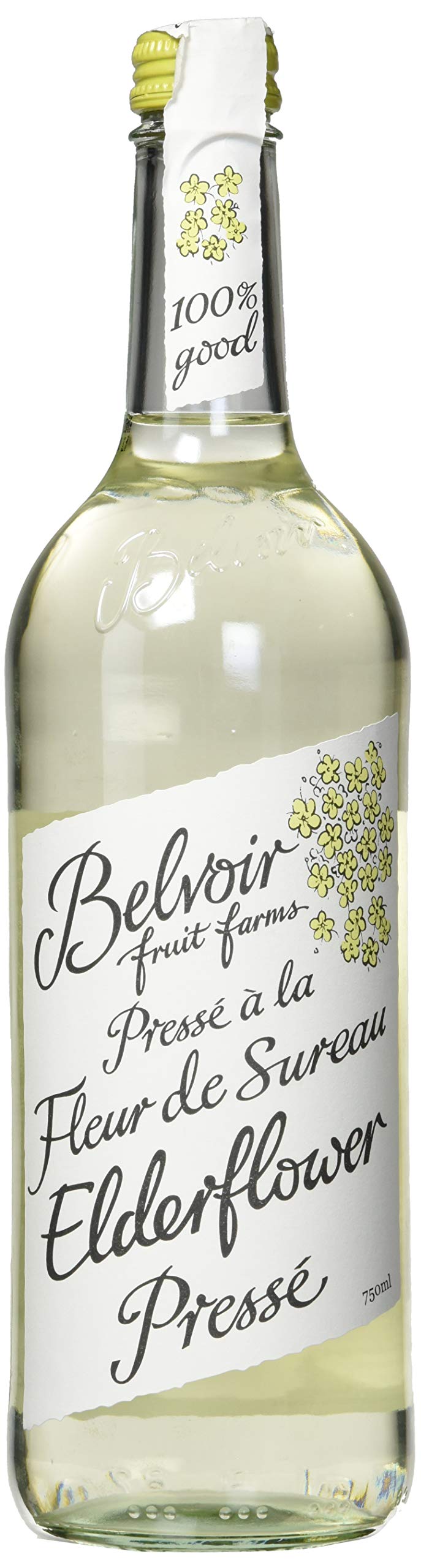 Belvoir Organic Elderflower Presse Juice, Glass 25.4 Ounce