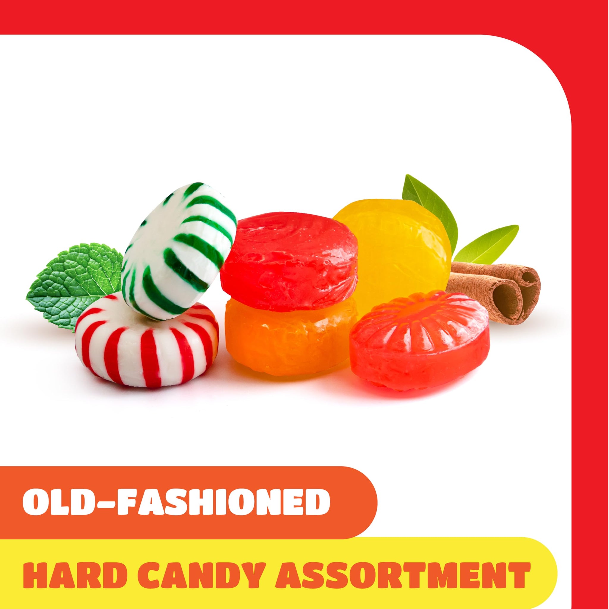 Old Fashioned Candy - 1 Pound Pack - Assorted Hard Candy Individually Wrapped - Nostalgic Candy for Office Bowls and Gifting - Fruit, Mint