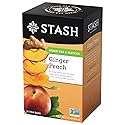 Stash Tea Green Tea, Ginger Peach with Matcha, 18 ct