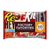 Hershey's Factory Favorites Chocolate Bars Assortment. Extra Large Bag 4.5 Pounds of Delicious Candy. Approximately 145 Chocolate Candy Bars.