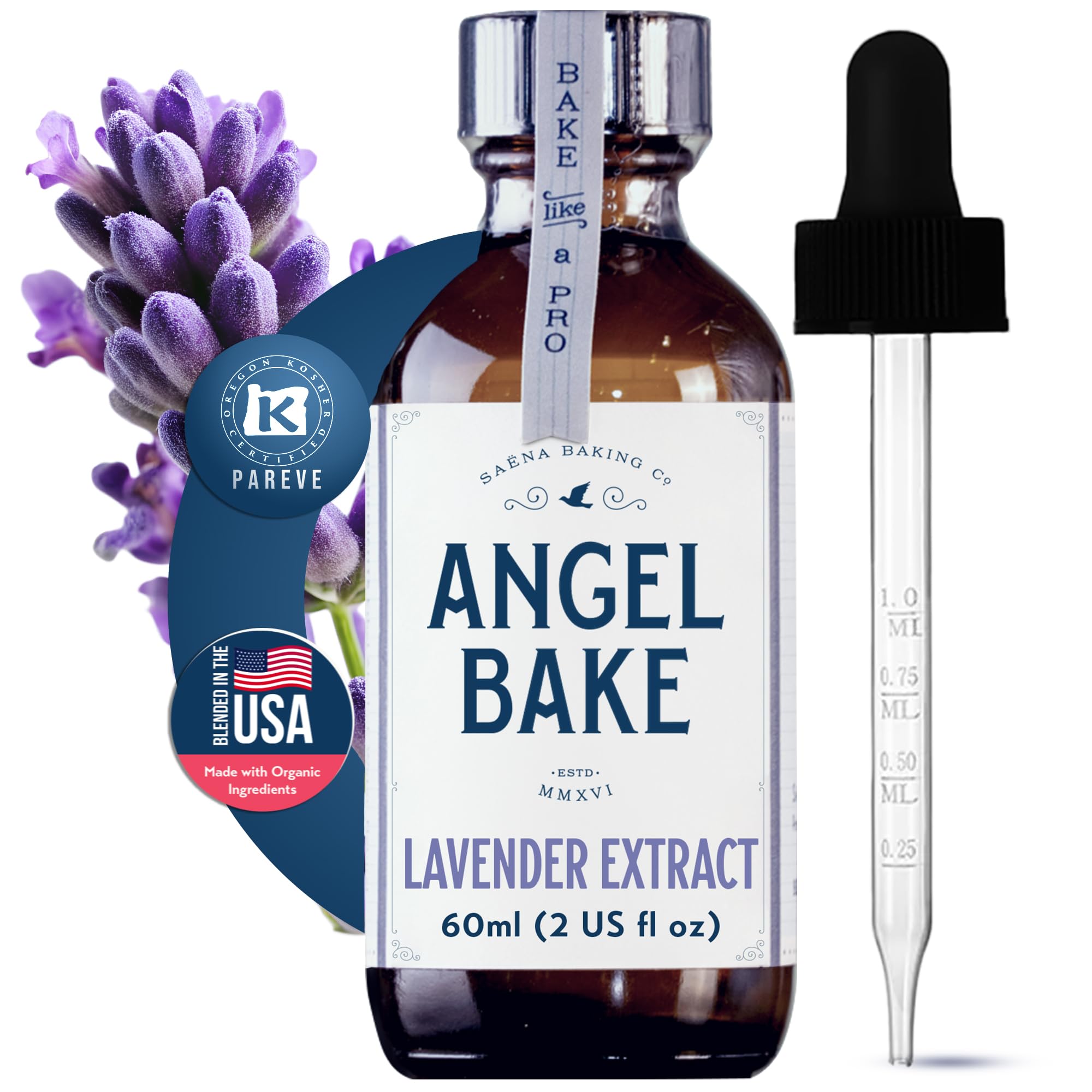 Pure Bulgarian Lavender Extract for Baking & Mixology - 100 Servings Culinary Grade Lavender Essence and Flavoring - Kosher, Keto Friendly, Vegan