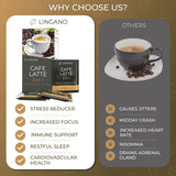 Lingano Ganoderma Cafe Latte 3 in 1 Instant Reishi Mushroom Coffee - 20 Sachets