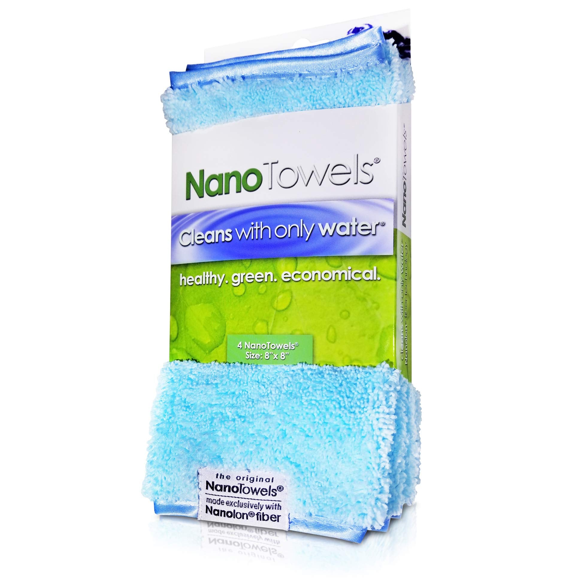 Life Miracle Nano Towels - Amazing Eco Fabric That Cleans Virtually Any Surface with Only Water. No More Paper Towels Or Toxic Chemicals | 4-Pack