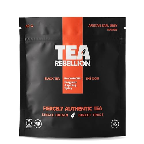 Tea Rebellion | African Earl Grey Black Tea | Fragrant, Aspiring, Spicy | Malawi Sourced | 60G Loose Leaf Tea