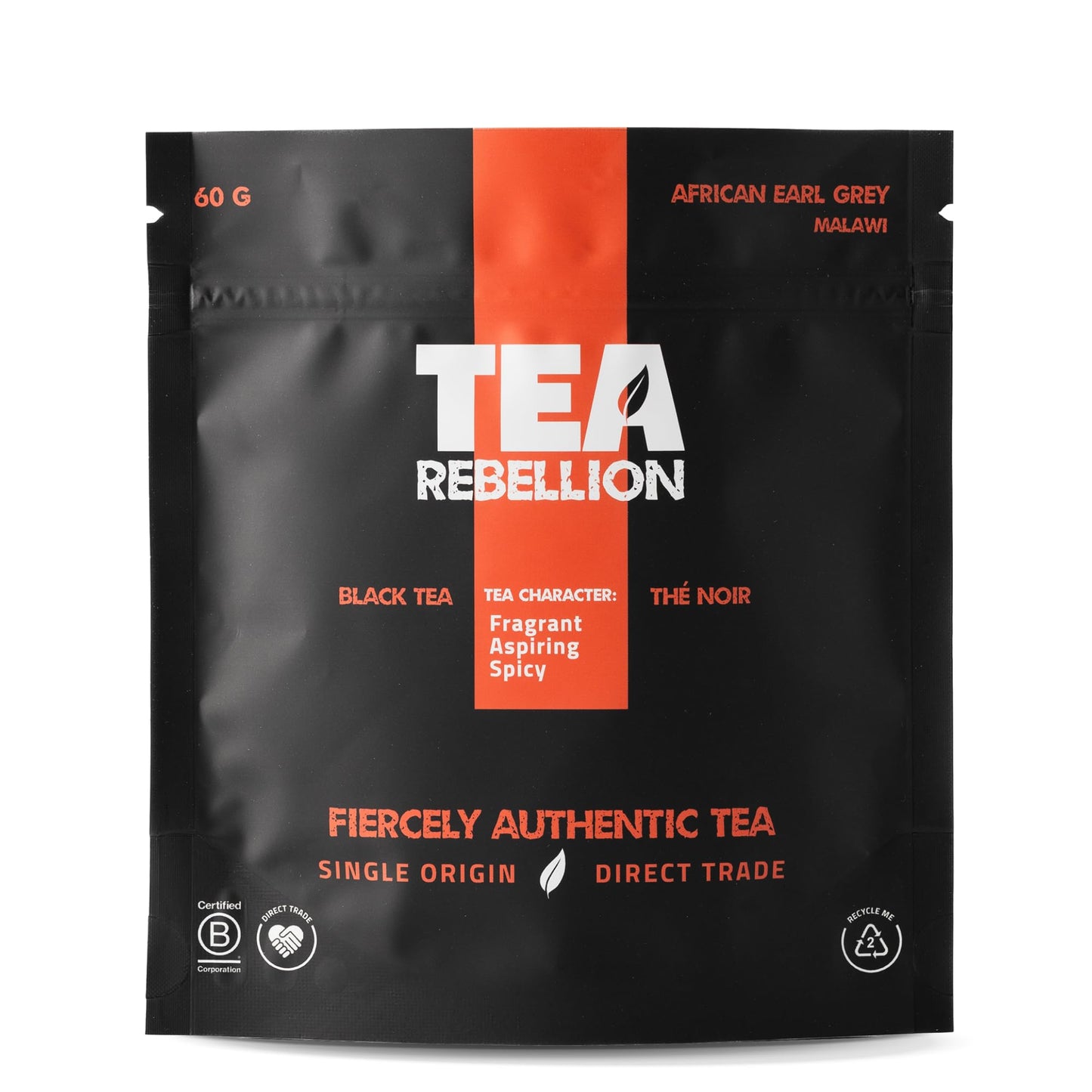 Tea Rebellion | African Earl Grey Black Tea | Fragrant, Aspiring, Spicy | Malawi Sourced | 60G Loose Leaf Tea