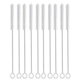 12 Inch Extra Long Straw Brush Cleaner (10 Pack), Flexible Nylon Tube Cleaning Brushes with 0.4 Inch Bristle Head, Rust-Proof Stainless Steel Wire