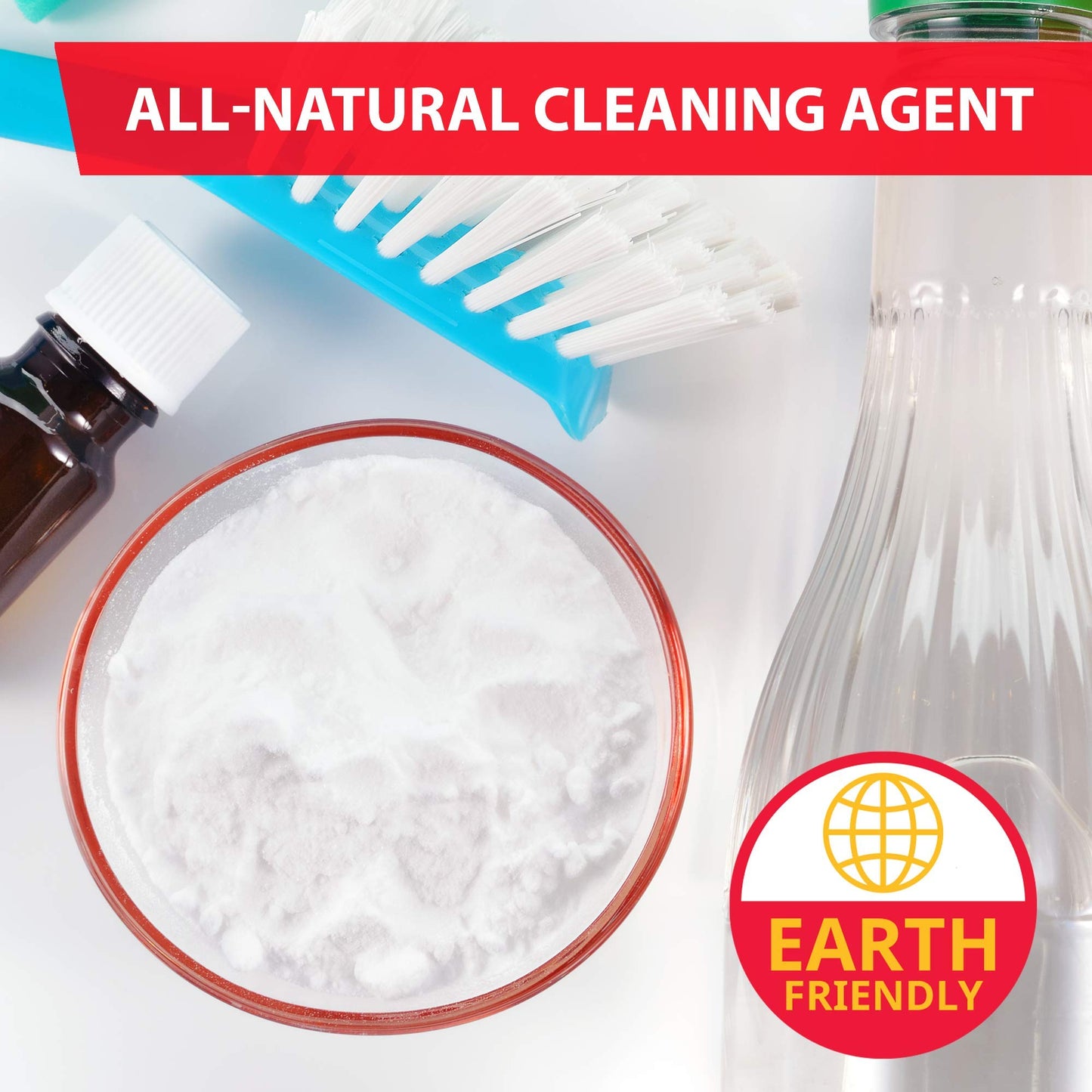 Roots Circle Baking Soda Bulk | 1 x 35.2oz Large Airtight Container | Pure Sodium Bicarbonate for Cooking, Baking, Cleaning, Laundry, Deodorizing