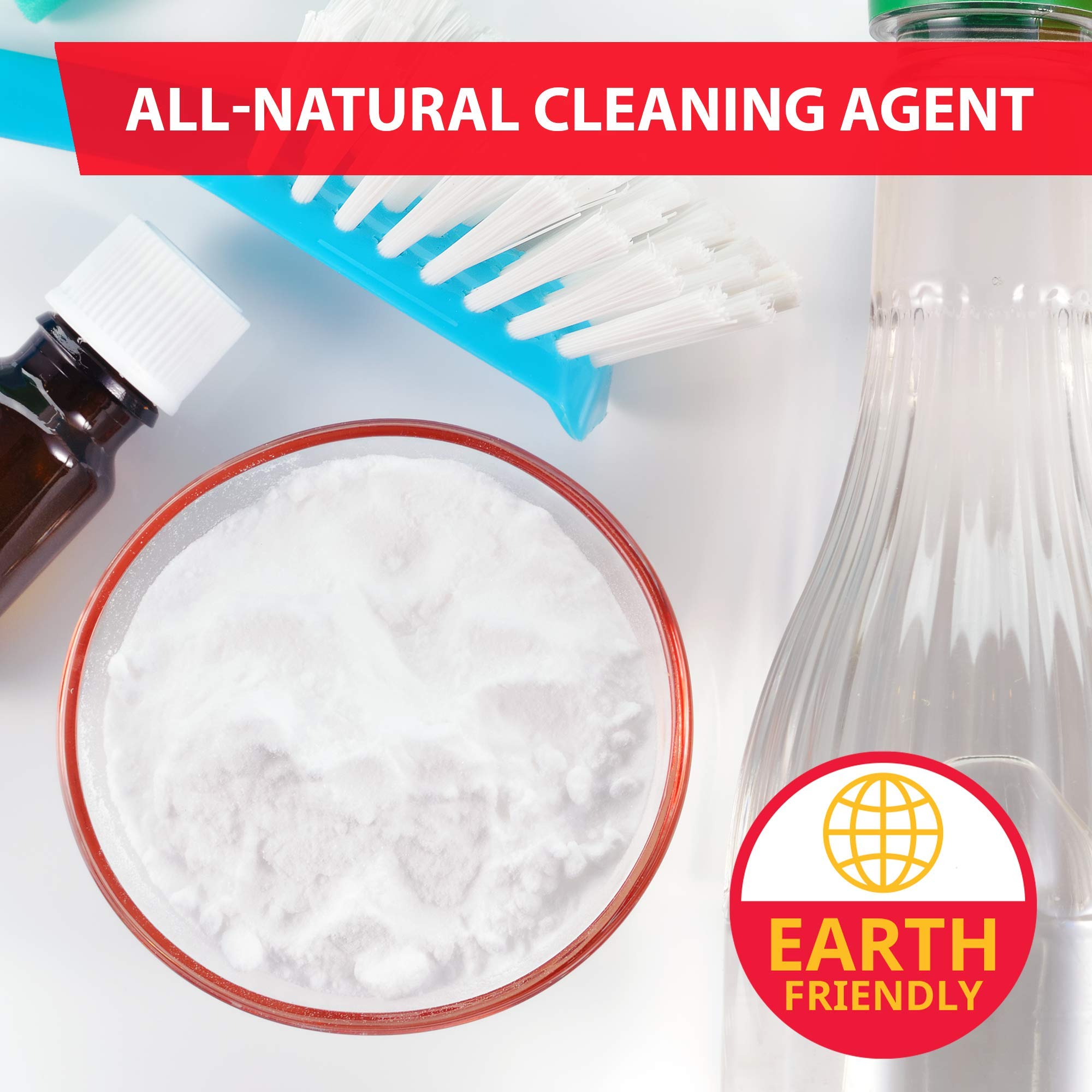 Roots Circle Baking Soda Bulk | 1 x 35.2oz Large Airtight Container | Pure Sodium Bicarbonate for Cooking, Baking, Cleaning, Laundry, Deodorizing