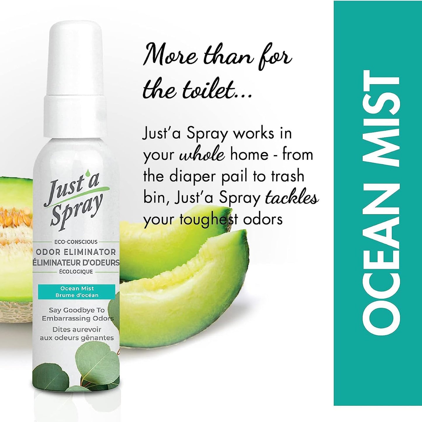 Prelam Just a Spray Odor Eliminator - Versatile and Convenient Formula - Greatly Reduces Unwanted Smells - Effortlessly Neutralizes All Odors - Safe