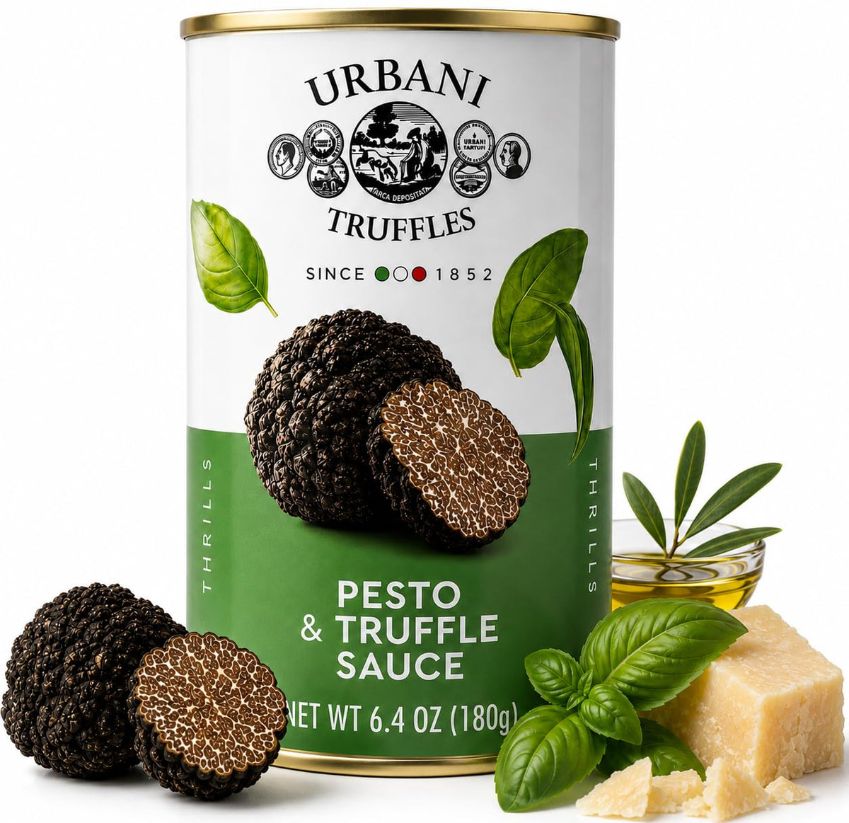 Pesto & Black Truffle Sauce 6.4oz, Italian for Pasta, Pizza, Meat & Fish