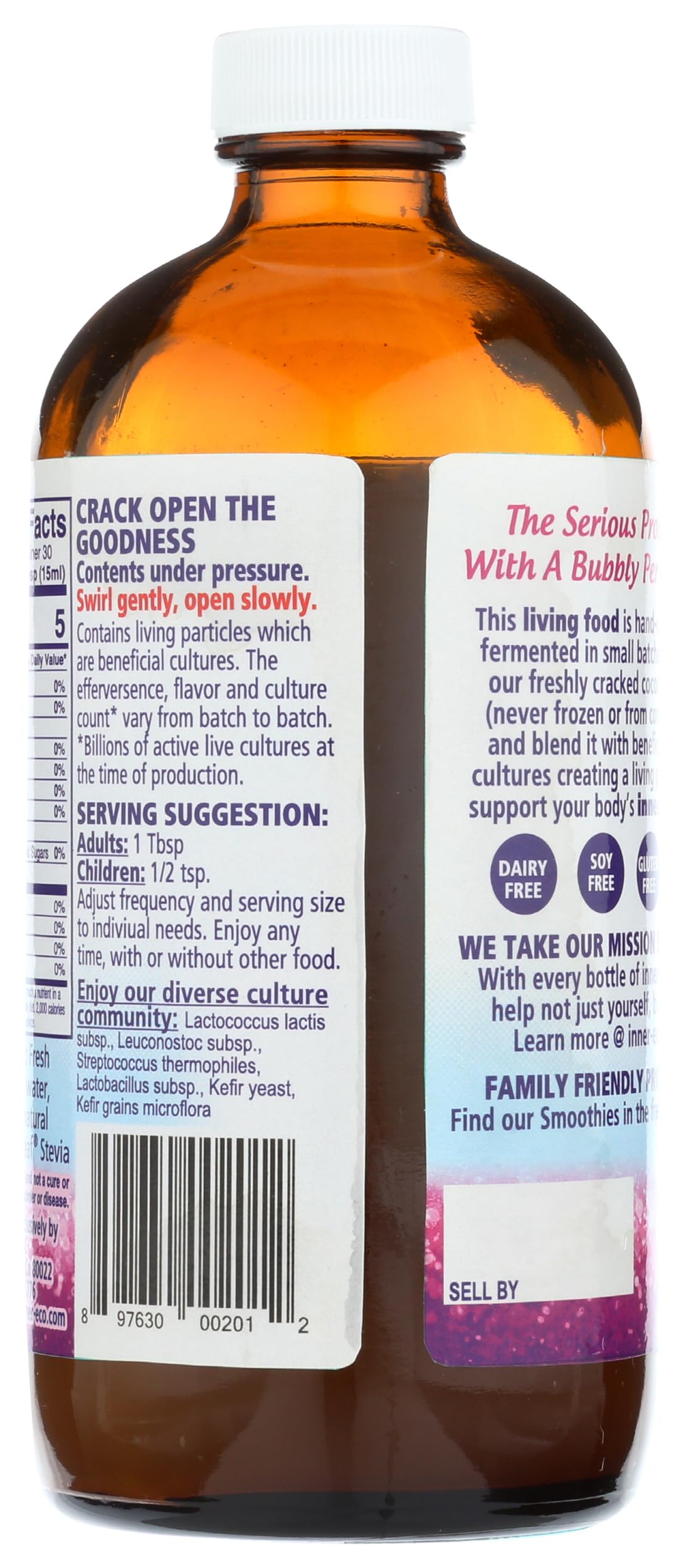 Inner-Eco, Probiotic Coconut Water Probiotic Blueberry Blackberry, 15 Fl Oz