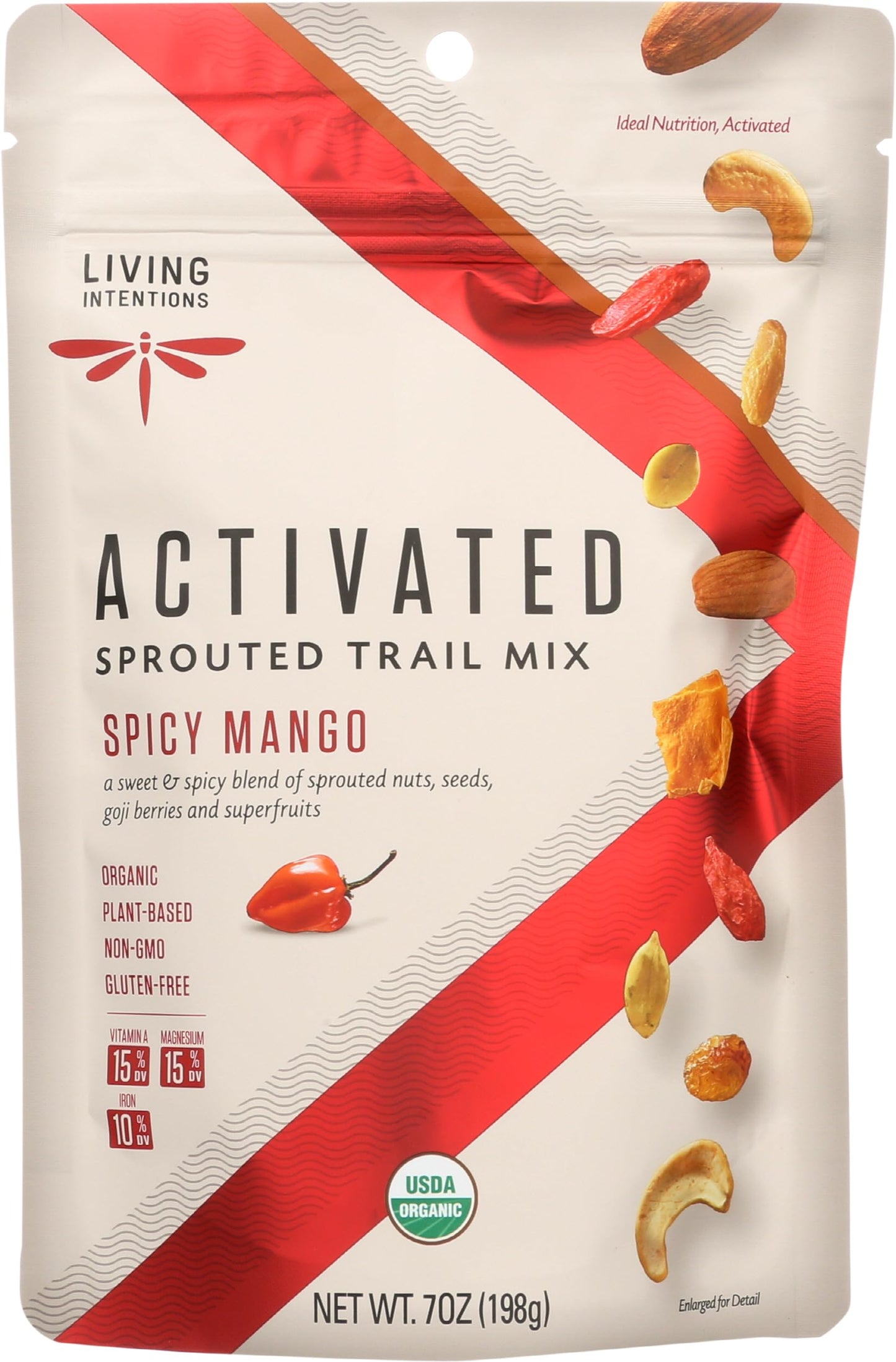 Living Intentions Organic Mango Goji Sprouted Trail Mix, 7 OZ