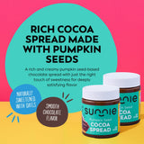 Sunnie Allergen-Free, Organic Pumpkin Cocoa Spread, Creamy Chocolate Butter Flavor, Made with Avocado Oil, Only 7 Ingredients, Vegan Snack