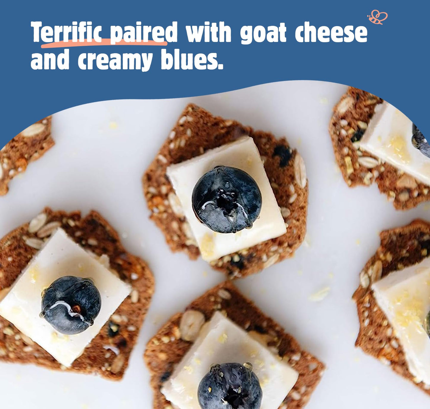 Maine Crisp Wild Blueberry Crisps - Gluten-Free Crackers With Blueberries, California Walnuts & Rosemary - Delicious Snack Crackers for Cheese Board