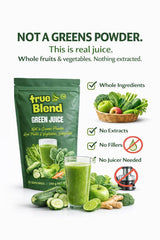 TrueBlend Green Juice Powder - Whole Fruit & Vegetable Drink Mix (240 g Pouch)