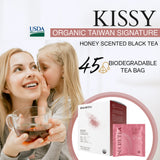 Organic TAIWAN Honey Scented Black tea bag | Sugar Free | Good for Cold brew Tea | Natural Antioxidants 45 Sachet Tea Bags | By T SECRETEA, Kissy