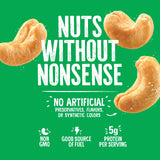 Emerald Nuts Roasted and Salted Whole Cashews (1-Pack), 5oz Resealable Bag, Plant-Based Protein, Kosher Certified, Non-GMO, Contains No Artificial