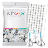Silver Hershey's Milk Chocolate Kisses & Celebrate Kiss Stickers - 2,250 ct