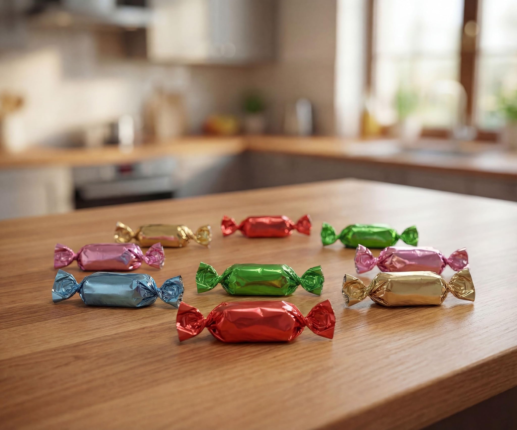 Assorted Toffee Candy - 2 lbs of Fresh Delicious Assorted Individually Wrapped 5 Flavors Smooth Creamy Toffee