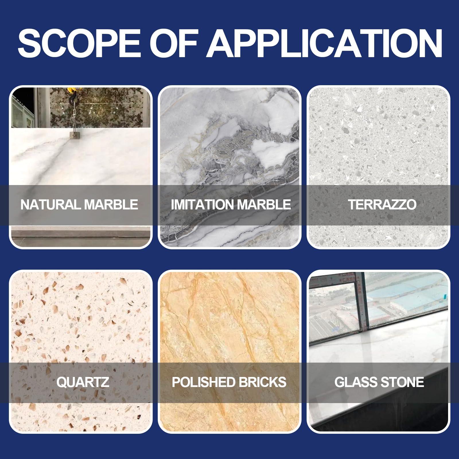 Marble Polishing Paste, Polishing Compound - Quartz Cleaner Countertop, Granite Cleaner & Marble Sealer and Protector-Multi-Surface Stone Care