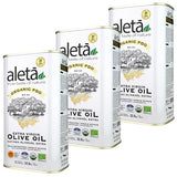 Aleta Farms Extra Virgin Olive Oil, USDA Organic, Single Estate PDO Polyphenol Rich, Cold Pressed, Global Gold Awards, Kosher, 33.8 Fl oz, (1 Ltr)