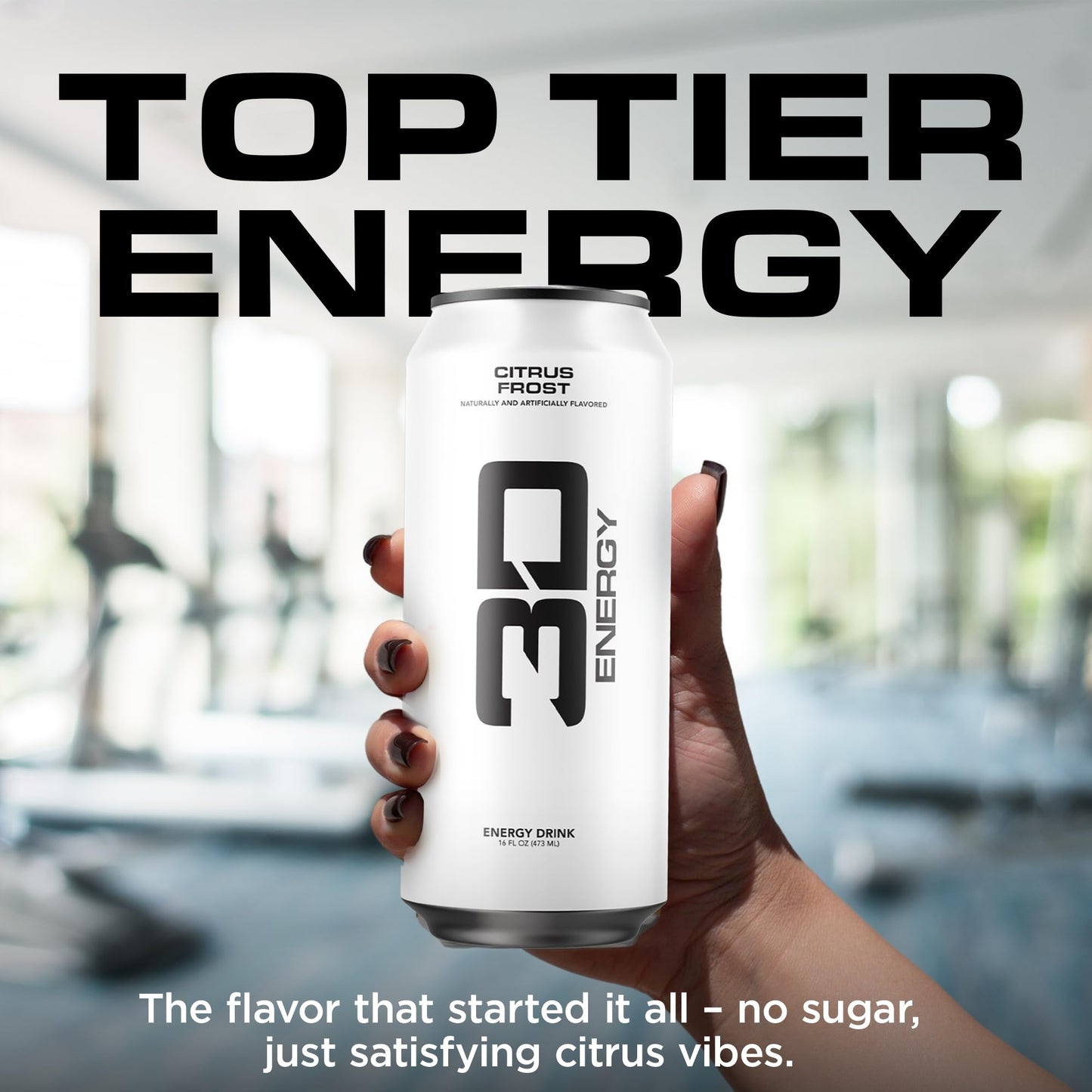 3D Energy Drink - Sugar Free, 200mg Caffeine, Pre Workout, Taurine, L-Carnitine, Lightly Carbonated, 16oz Cans, 12 Pack - Citrus Frost