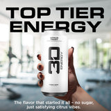 3D Energy Drink - Sugar Free, 200mg Caffeine, Pre Workout, Taurine, L-Carnitine, Lightly Carbonated, 16oz Cans, 12 Pack - Citrus Frost