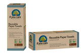 If You Care Reusable Paper Towels- 12 CT Sheets - 100% Natural, Compostable Cleaning Cloths for Kitchen, Bathroom, Home Countertop Surfaces - Extra