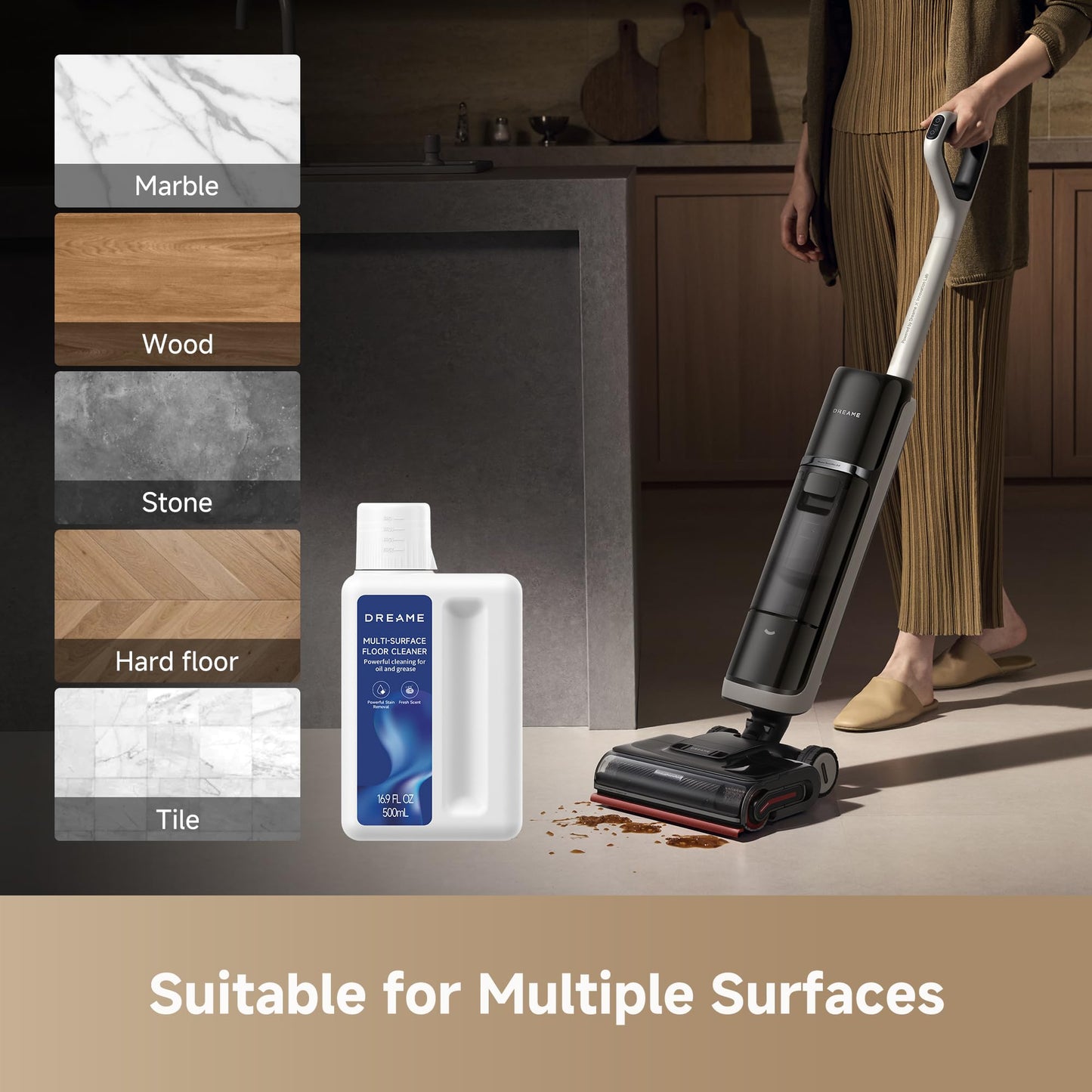 DREAME Cleaning Solution for H15 Pro Heat/H15 Pro CarpetFlex/H12 PRO/G10 Pro/H13 PRO/H12S/H12 Pro FlexReach/H12 Dual/G10 Combo/G10/K10, Multi-Surface