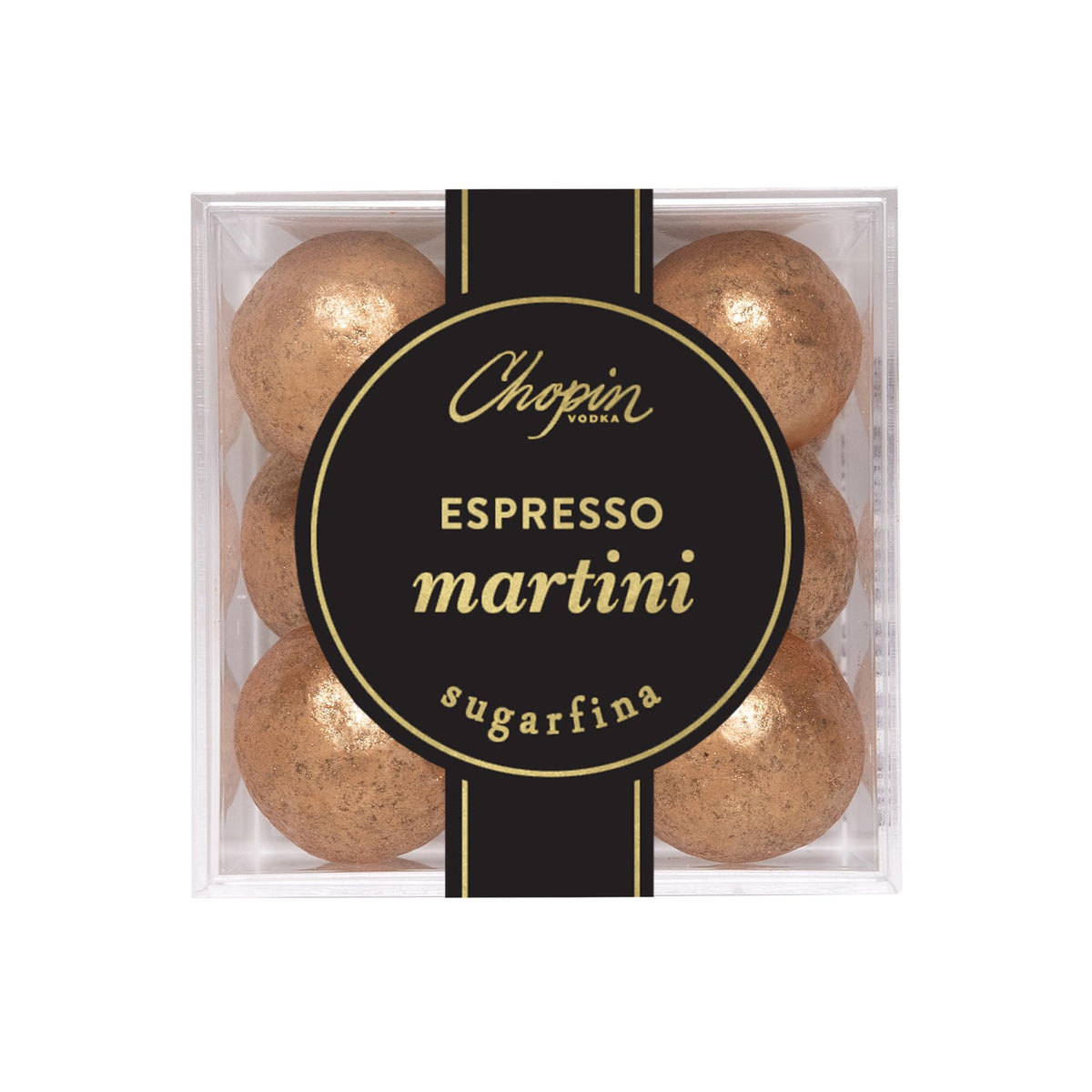 Sugarfina Espresso Martini Truffles Small Candy Cube, 2.2 oz, 4 Count | Non-Alcoholic, Martini-Flavored Chocolate