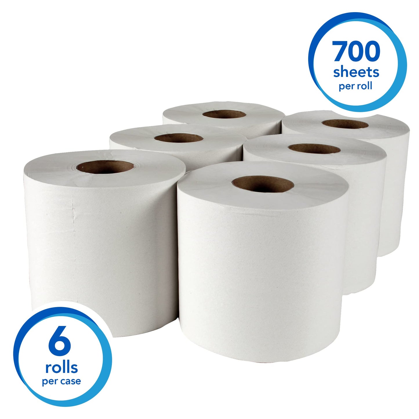 Scott Professional Essential Center-Pull Paper Towels, Bulk (01032), Fast-Drying Absorbency Pockets, White, Perforated (700 Sheets/Roll, 6 Rolls/Case