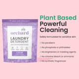 Orchard Laundry Detergent Powder Natural Deep Cleaning Laundry Powder for Sensitive Skin - Lavender Chamomile - Plant Based Effective Ingredients - 90